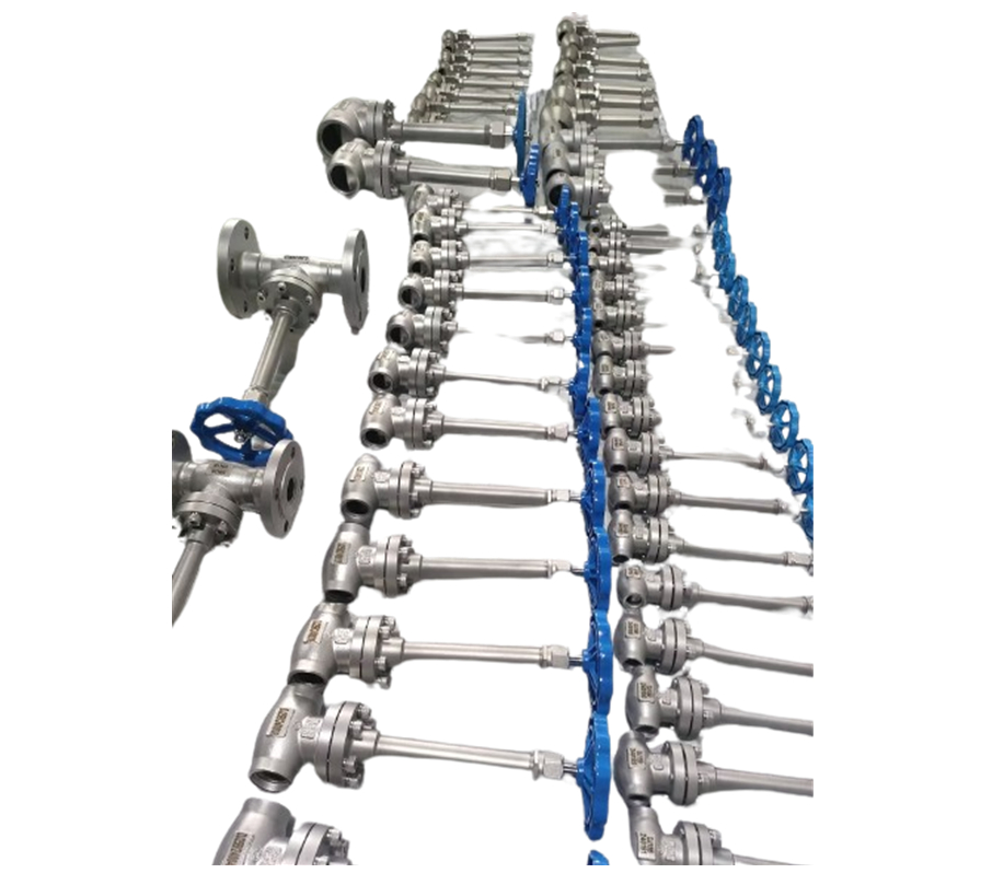 DN32 ক্রায়োজেনিক গ্লোব ভালভ স্টেইনলেস স্টিল 304/316 5.0Mpa -196°C